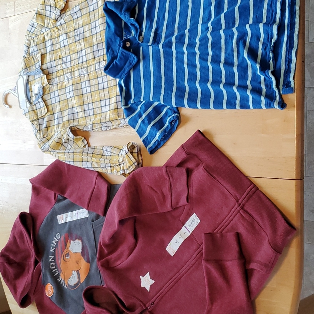 Boy sweatshirt and collared shirt carter's